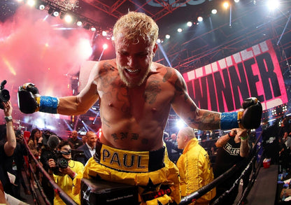 Jake Paul Victory Celebration | Boxing Poster | Triller Fight Winner - Sports Poster