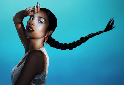 Olivia Rodrigo High Fashion Portrait | Vibrant Pop Music Poster | Modern Celebrity Art Print - Music Poster
