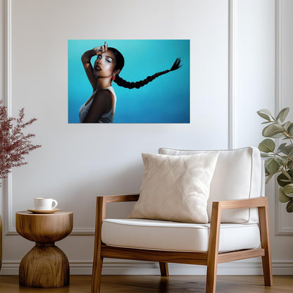 Olivia Rodrigo High Fashion Portrait | Vibrant Pop Music Poster | Modern Celebrity Art Print - Music Poster