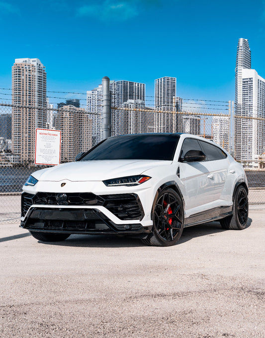 Lamborghini Urus | White Luxury SUV Poster | Super SUV in Miami - Cars Poster