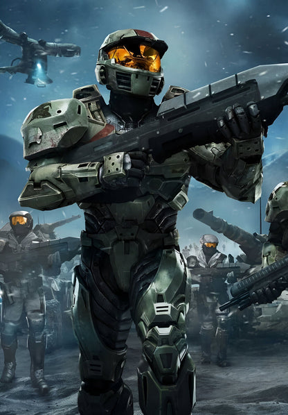 Halo Wars Master Chief & UNSC Marines | RTS Game Poster | Sci-Fi Military Strategy Art - Video Games Poster