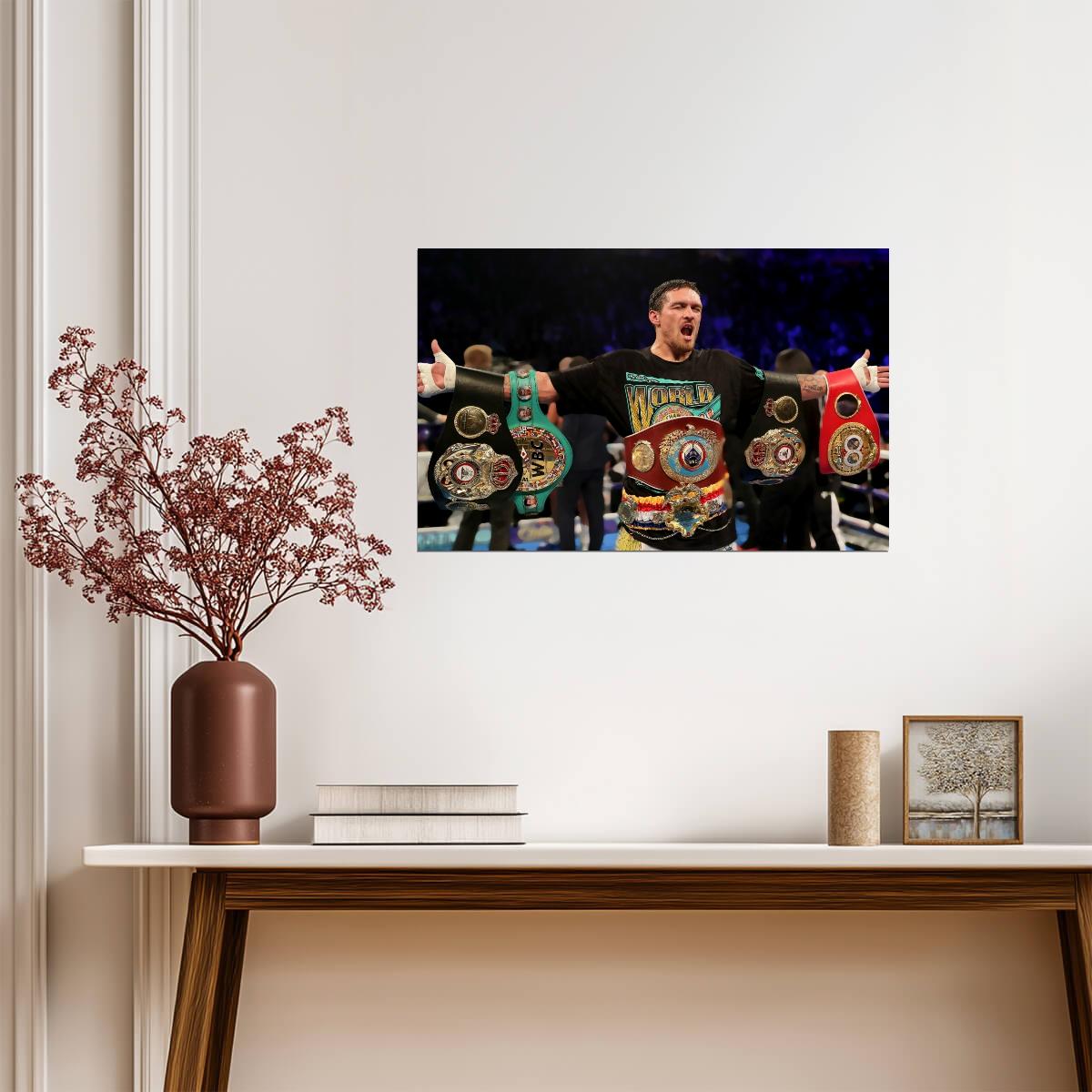 Oleksandr Usyk Undisputed Champion | Boxing Poster | Sports Legend Wall Art - Sports Poster