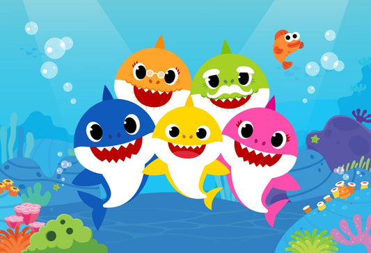 Baby Shark | Nursery Wall Art | Kids Cartoon Poster - For Kids Poster