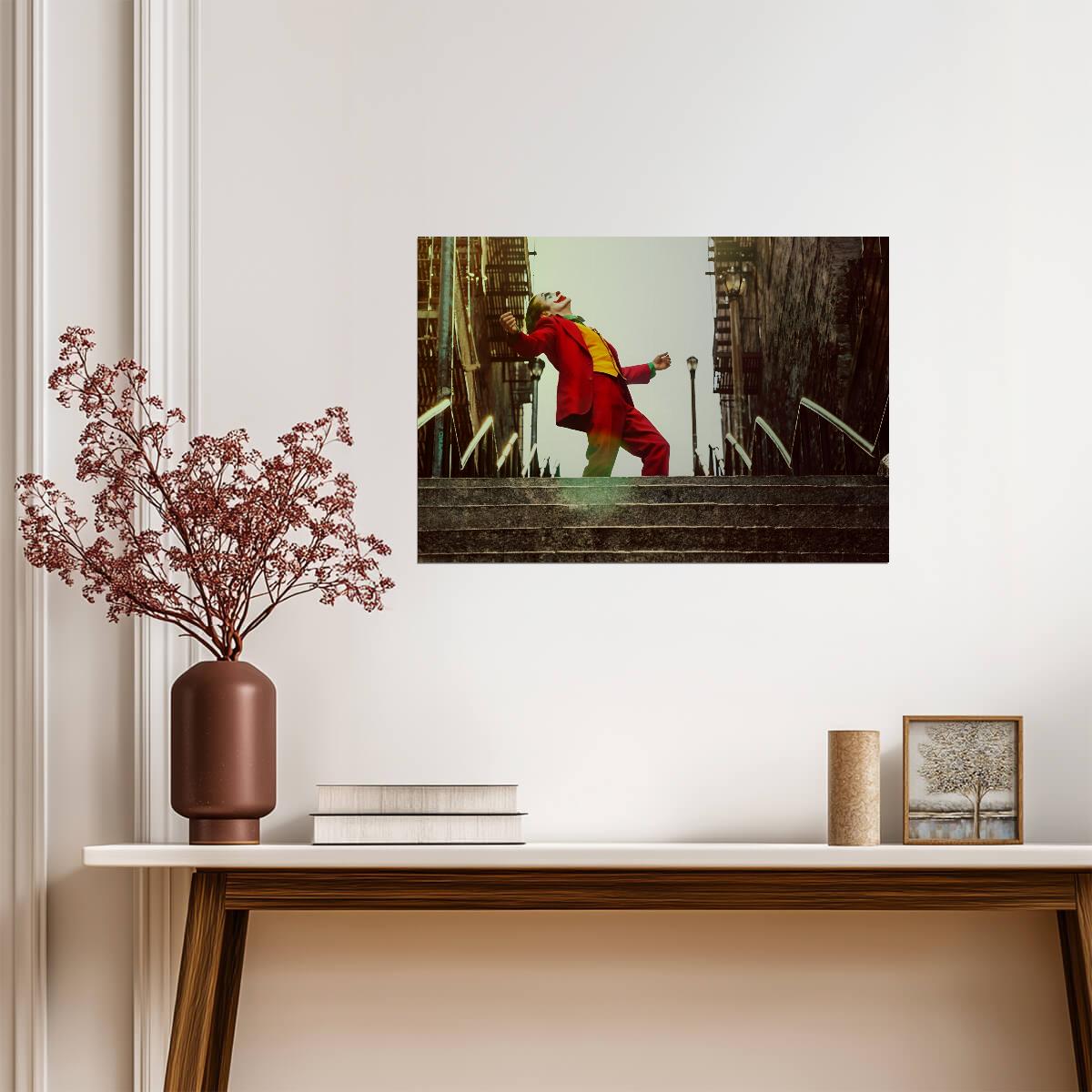 Joker Joaquin Phoenix Poster | Stairs Dance Movie Print - Movies & TV Poster