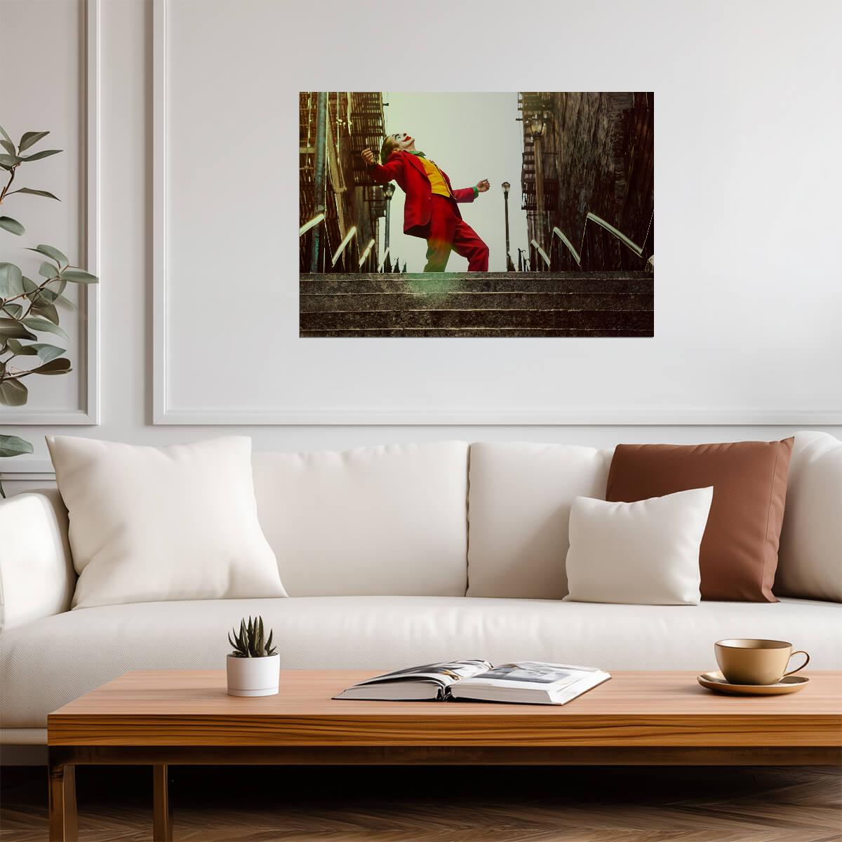 Joker Joaquin Phoenix Poster | Stairs Dance Movie Print - Movies & TV Poster
