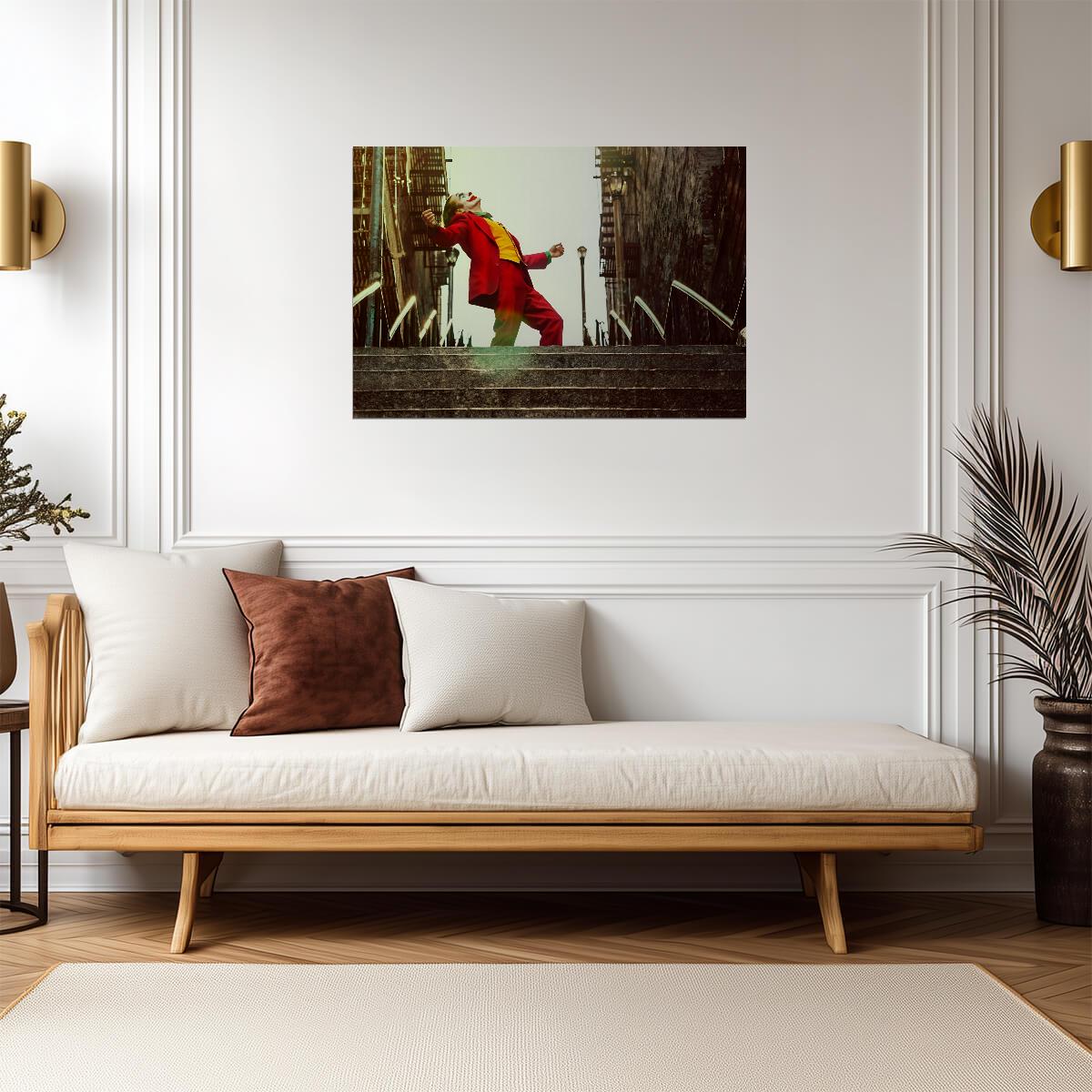 Joker Joaquin Phoenix Poster | Stairs Dance Movie Print - Movies & TV Poster