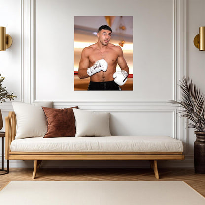 Tommy Fury Boxing Portrait | Combat Sports Poster | British Reality Star Art - Sports Poster