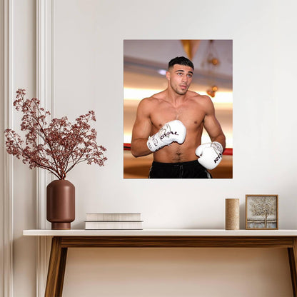 Tommy Fury Boxing Portrait | Combat Sports Poster | British Reality Star Art - Sports Poster