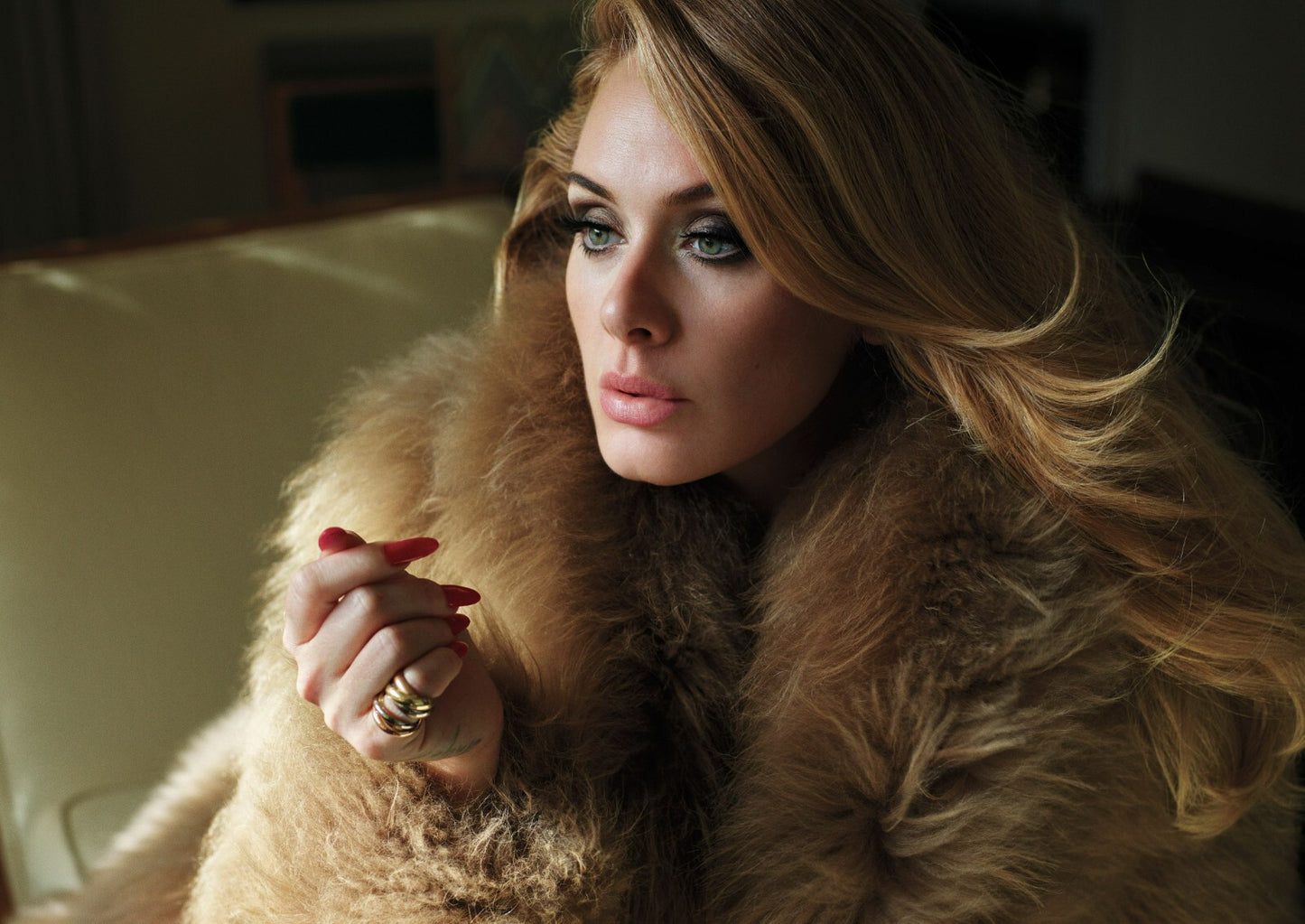Adele Fur Coat Portrait | Music Poster | Soul Singer Wall Art - Music Poster