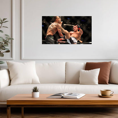 Michael Chandler Front Kick KO | UFC Poster | MMA Knockout Art - Sports Poster