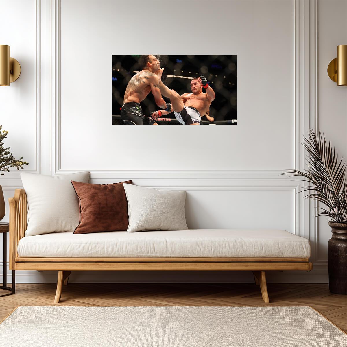 Michael Chandler Front Kick KO | UFC Poster | MMA Knockout Art - Sports Poster
