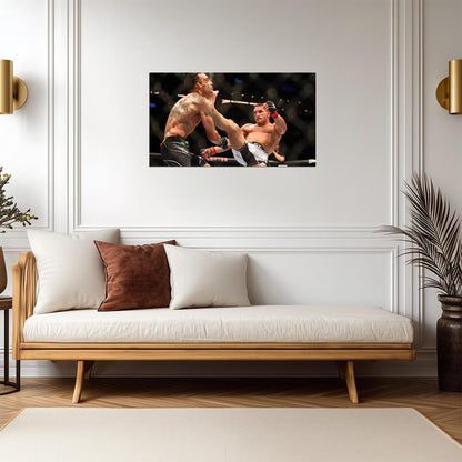 Michael Chandler Front Kick KO | UFC Poster | MMA Knockout Art - Sports Poster