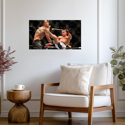 Michael Chandler Front Kick KO | UFC Poster | MMA Knockout Art - Sports Poster