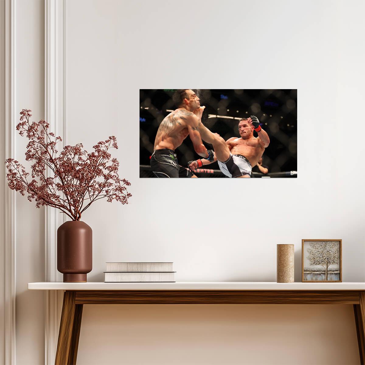 Michael Chandler Front Kick KO | UFC Poster | MMA Knockout Art - Sports Poster