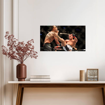 Michael Chandler Front Kick KO | UFC Poster | MMA Knockout Art - Sports Poster