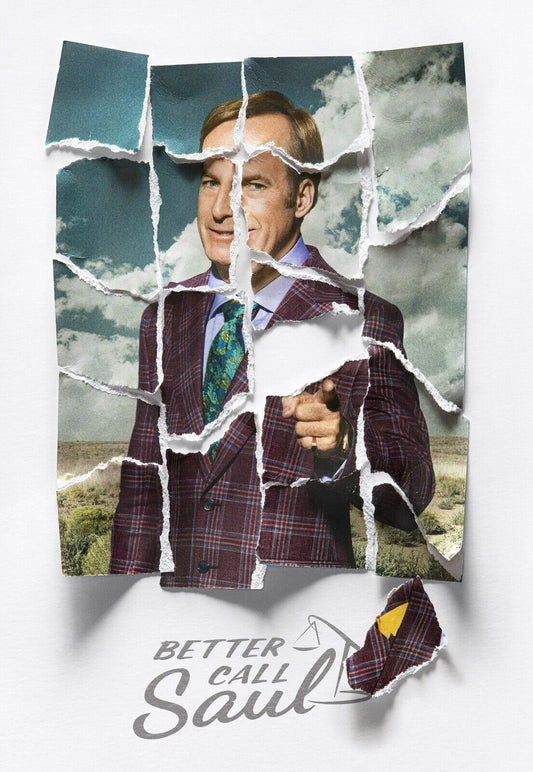 Better Call Saul Torn Poster Art | TV Show Wall Art | Saul Goodman Portrait - Movies & TV Poster
