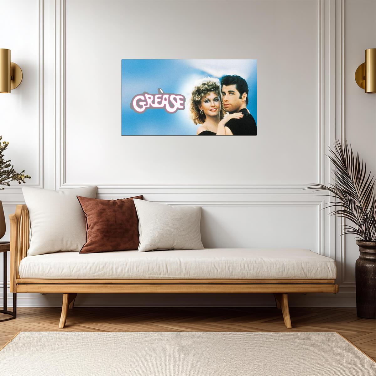 Grease 1978 | John Travolta & Olivia Newton-John | Classic Musical Movie Poster - Movies & TV Poster