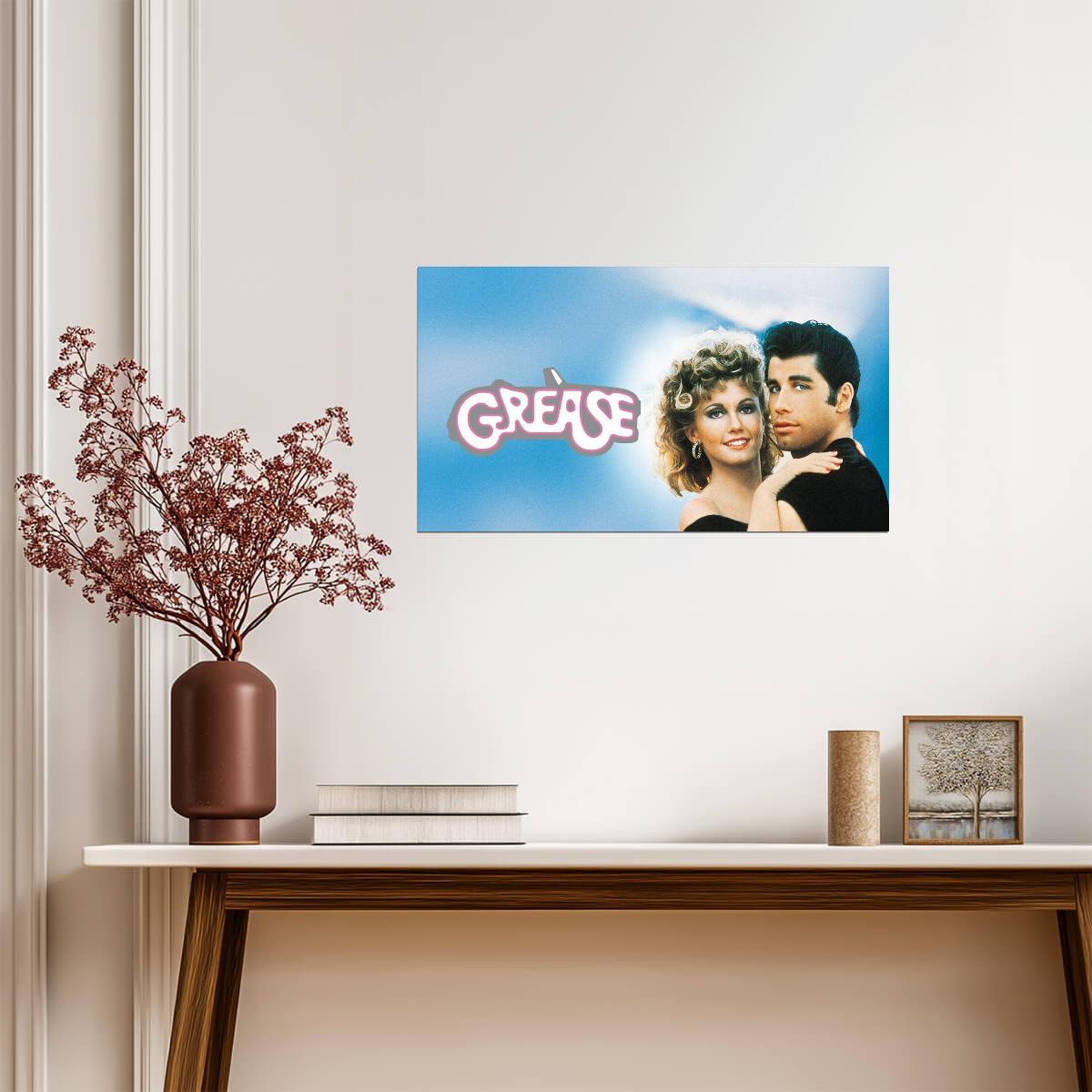 Grease 1978 | John Travolta & Olivia Newton-John | Classic Musical Movie Poster - Movies & TV Poster