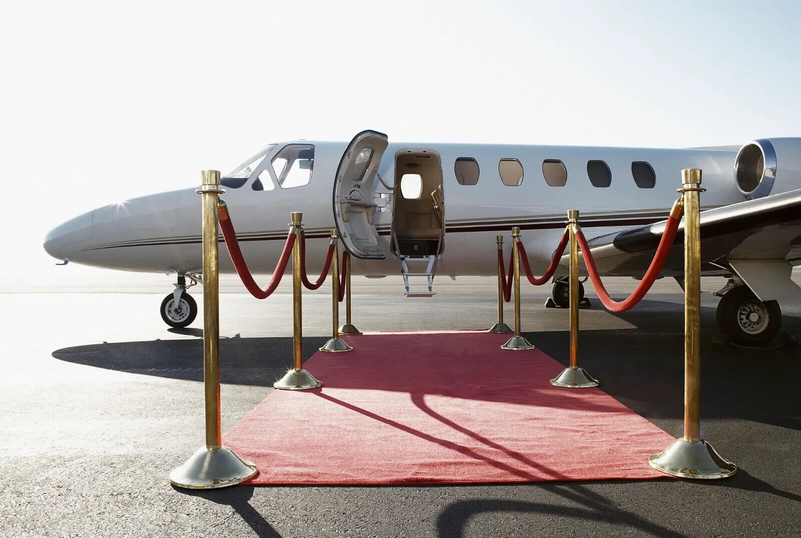 Private Jet with Red Carpet | Luxury Lifestyle Poster | VIP Aviation Photography Print - Cars Poster