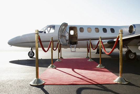 Private Jet with Red Carpet | Luxury Lifestyle Poster | VIP Aviation Photography Print - Cars Poster
