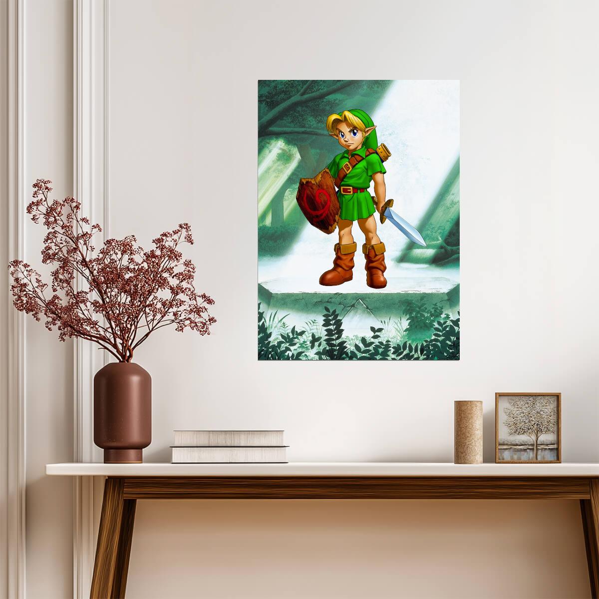 The Legend of Zelda Ocarina of Time Young Link | Classic Game Poster | Retro Nintendo 64 Art - Video Games Poster