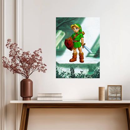The Legend of Zelda Ocarina of Time Young Link | Classic Game Poster | Retro Nintendo 64 Art - Video Games Poster