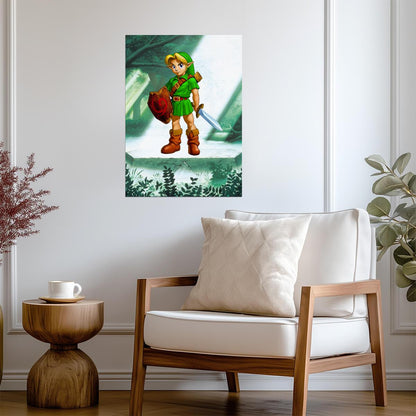 The Legend of Zelda Ocarina of Time Young Link | Classic Game Poster | Retro Nintendo 64 Art - Video Games Poster