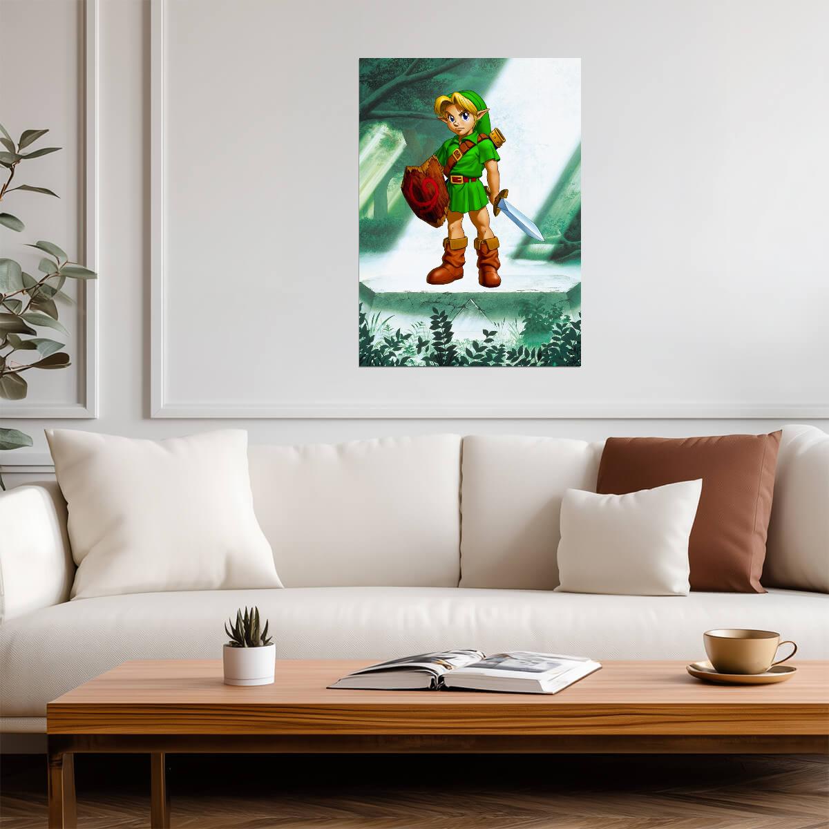 The Legend of Zelda Ocarina of Time Young Link | Classic Game Poster | Retro Nintendo 64 Art - Video Games Poster