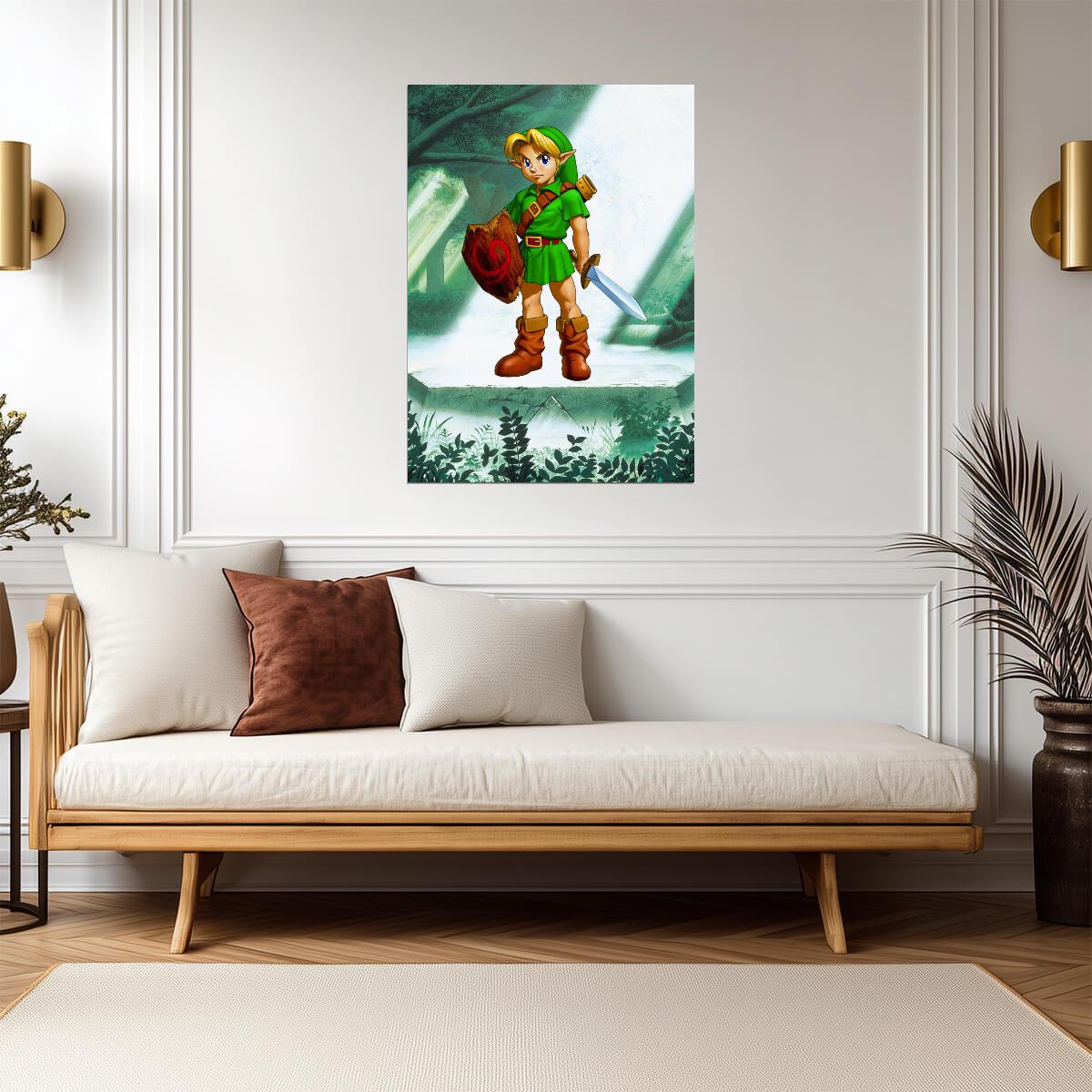 The Legend of Zelda Ocarina of Time Young Link | Classic Game Poster | Retro Nintendo 64 Art - Video Games Poster
