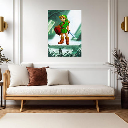 The Legend of Zelda Ocarina of Time Young Link | Classic Game Poster | Retro Nintendo 64 Art - Video Games Poster