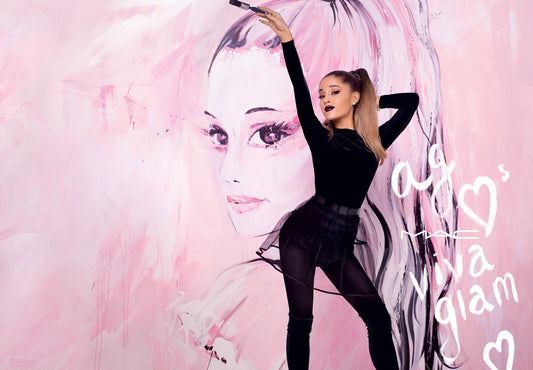 Ariana Grande Viva Glam Campaign | Celebrity Portrait Poster | Music Star Art - Music Poster