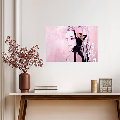 Ariana Grande Viva Glam Campaign | Celebrity Portrait Poster | Music Star Art - Music Poster