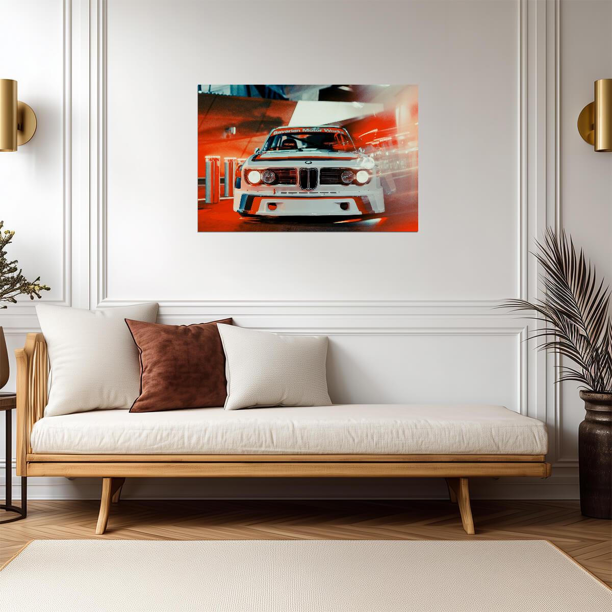 BMW 3.0 CSL E9 Group 2 | Classic Race Car Poster | Vintage Motorsport Art - Cars Poster