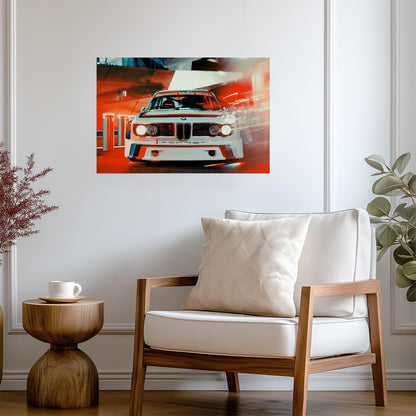 BMW 3.0 CSL E9 Group 2 | Classic Race Car Poster | Vintage Motorsport Art - Cars Poster