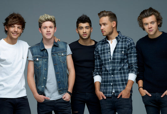 One Direction Full Band Studio Portrait | Pop Music Poster | Modern Boy Band Wall Art - Music Poster