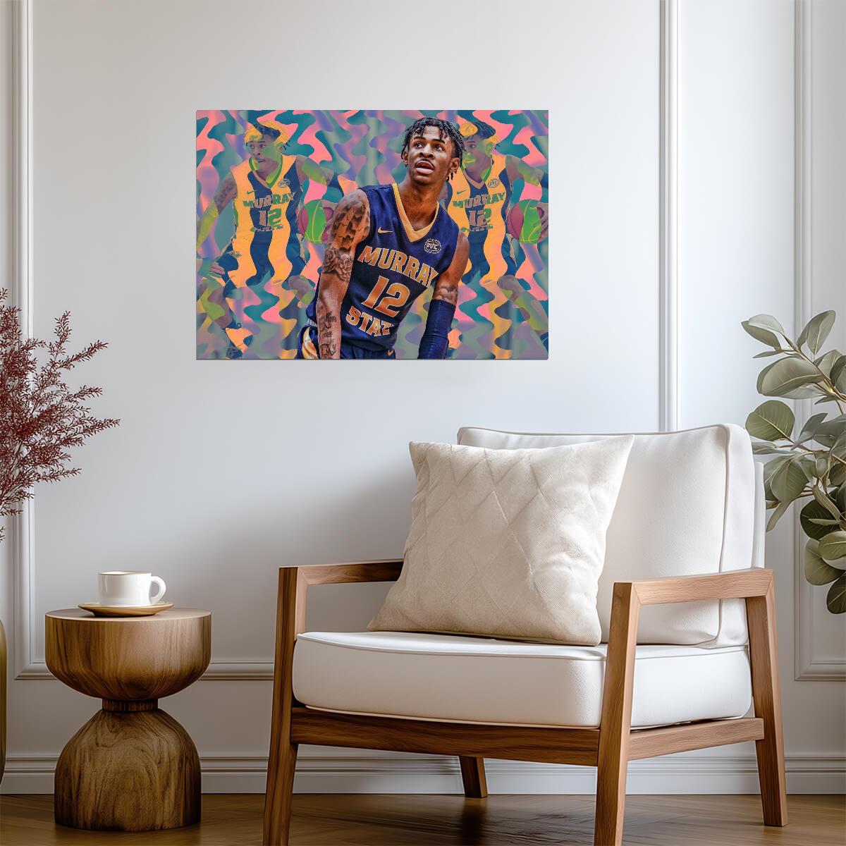 Ja Morant Murray State Racers | Basketball Poster | College Alumni Art - Sports Poster