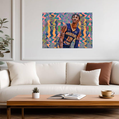 Ja Morant Murray State Racers | Basketball Poster | College Alumni Art - Sports Poster
