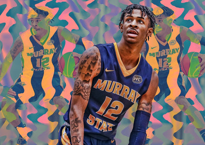 Ja Morant Murray State Racers | Basketball Poster | College Alumni Art - Sports Poster
