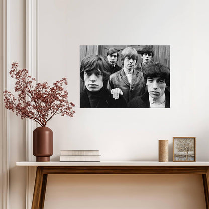The Rolling Stones 1960s Close-Up Portrait | Vintage Rock Poster | Black & White Music Photography - Music Poster