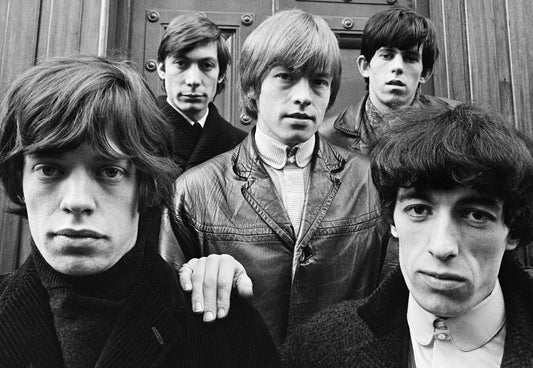 The Rolling Stones 1960s Close-Up Portrait | Vintage Rock Poster | Black & White Music Photography - Music Poster