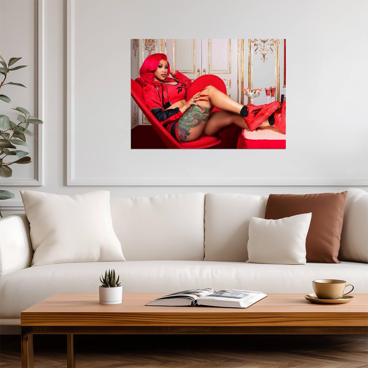 Cardi B | Vibrant Music Art | Celebrity Poster - Music Poster