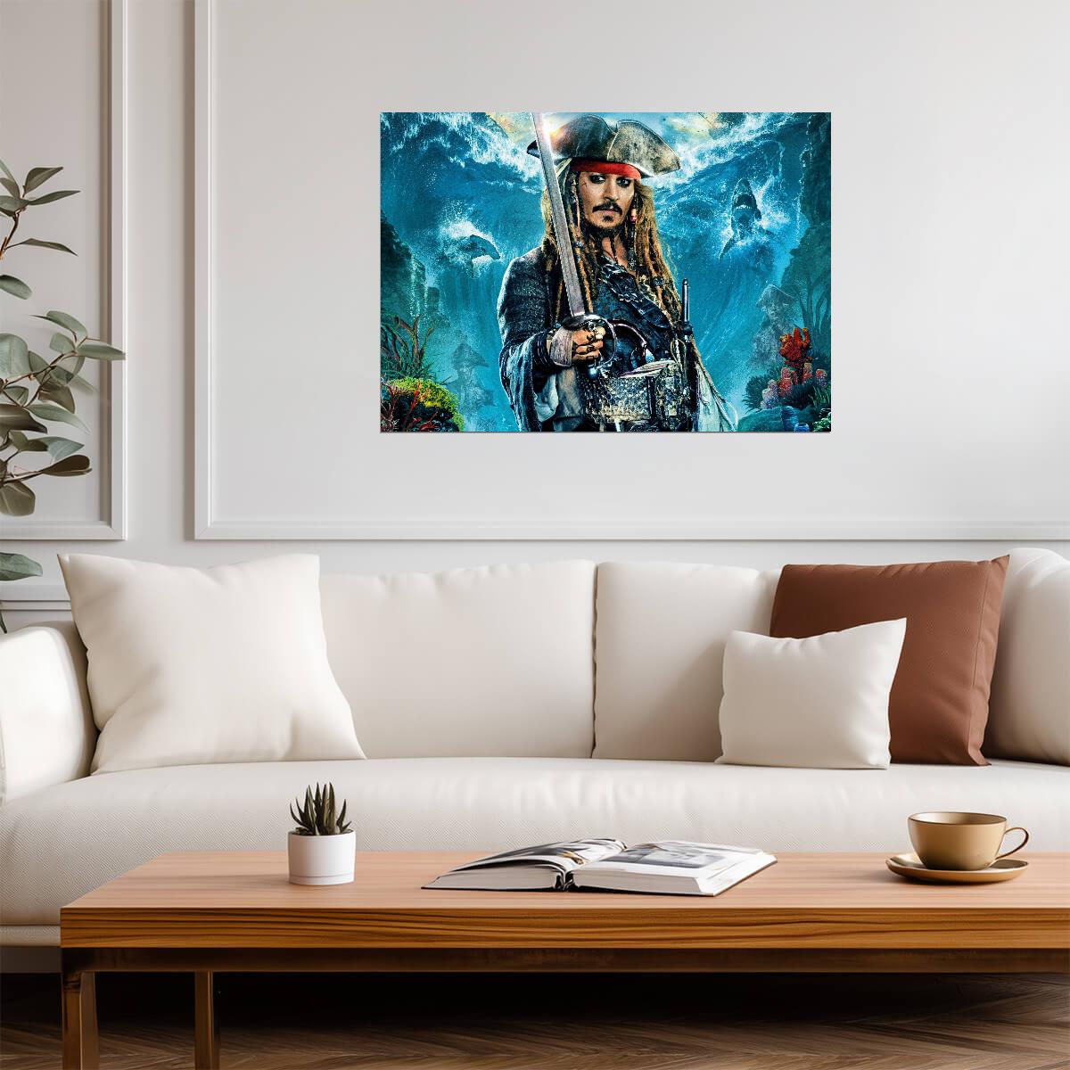 Pirates of the Caribbean On Stranger Tides | Johnny Depp as Jack Sparrow | Adventure Movie Poster - Movies & TV Poster