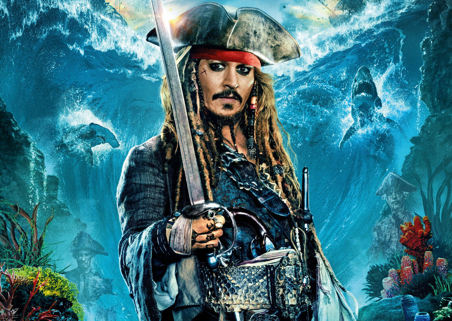 Pirates of the Caribbean On Stranger Tides | Johnny Depp as Jack Sparrow | Adventure Movie Poster - Movies & TV Poster
