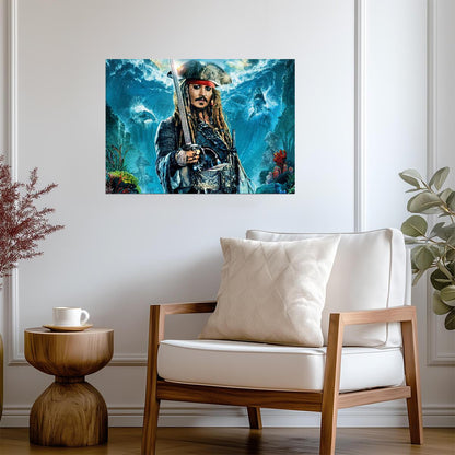 Pirates of the Caribbean On Stranger Tides | Johnny Depp as Jack Sparrow | Adventure Movie Poster - Movies & TV Poster