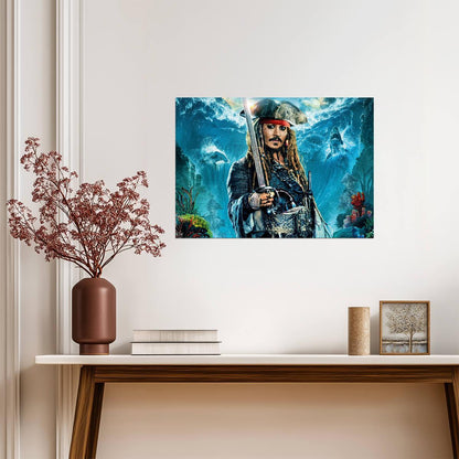 Pirates of the Caribbean On Stranger Tides | Johnny Depp as Jack Sparrow | Adventure Movie Poster - Movies & TV Poster