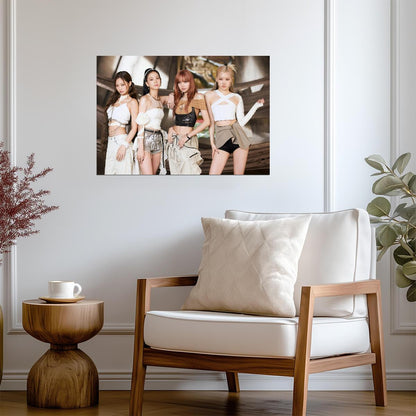 Blackpink Pink Venom Group Photo | K-Pop Music Poster | Gift for Blink Fan - Music Poster