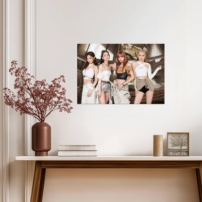 Blackpink Pink Venom Group Photo | K-Pop Music Poster | Gift for Blink Fan - Music Poster