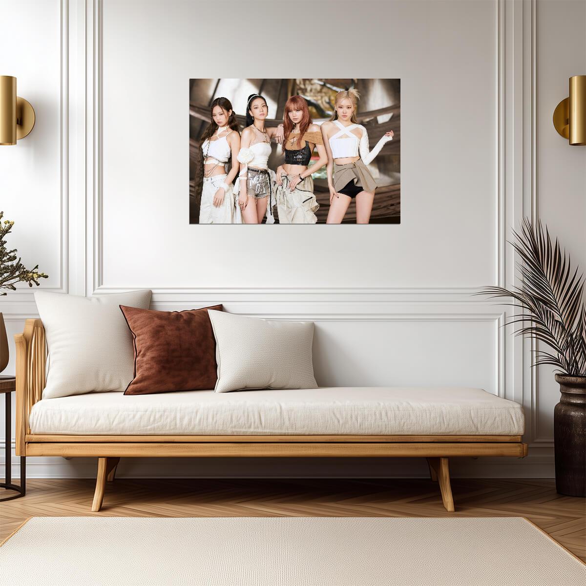 Blackpink Pink Venom Group Photo | K-Pop Music Poster | Gift for Blink Fan - Music Poster