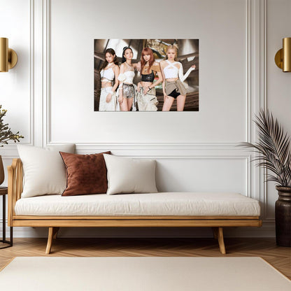 Blackpink Pink Venom Group Photo | K-Pop Music Poster | Gift for Blink Fan - Music Poster