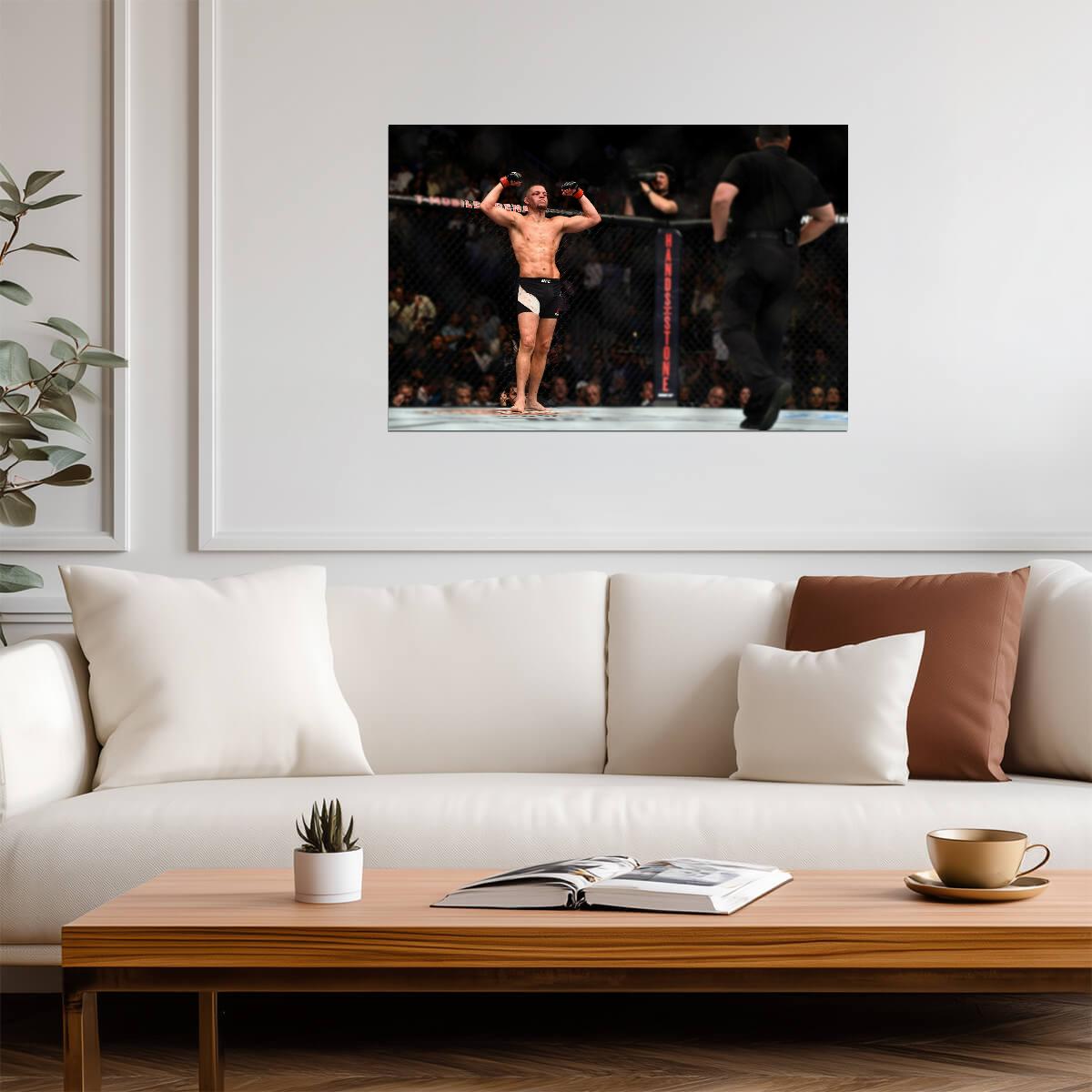 Nate Diaz UFC | MMA Fighter Poster | Combat Sports Wall Art - Sports Poster